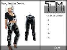 [TM] Mesh_ Legging Crystal