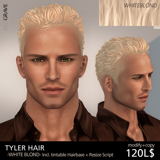 Hair TYLER - WhiteBlond - REDGRAVE