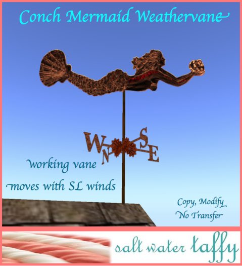 Taffy's Mermaid Weathervane - 4 prims