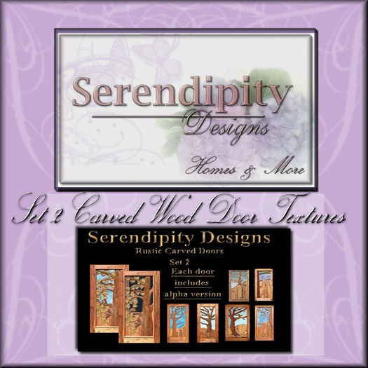 Serendipity Designs - Rustic Carved Door textures Set 2
