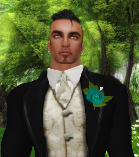 ROSA PARA HOMBRE BODA-VERDE