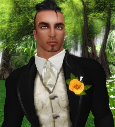 ROSA PARA HOMBRE BODA-NARANJA