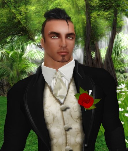 ROSA PARA HOMBRE BODA-ROJA