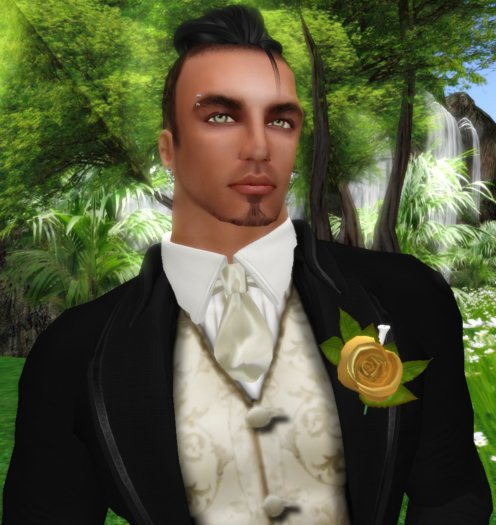 ROSA PARA HOMBRE BODA-ORO