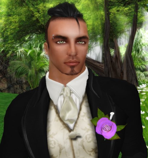 ROSA PARA HOMBRE BODA-MORADA