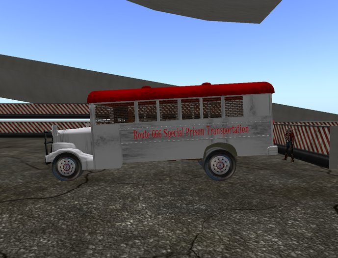 Official Route 666 Demolition Derby Prison Short Bus V3