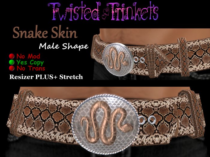 Belt Snake Skin male