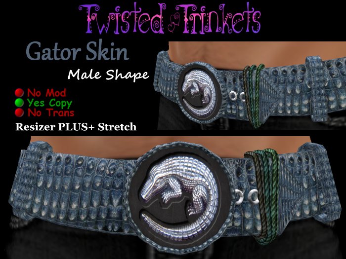 Belt Gator Skin male