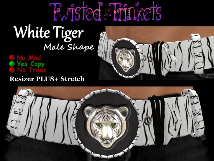 Belt White Tiger male
