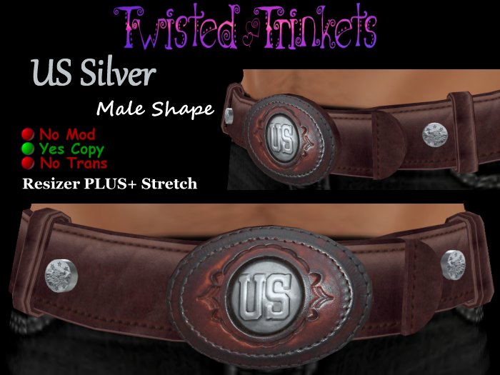 Belt US Silver male