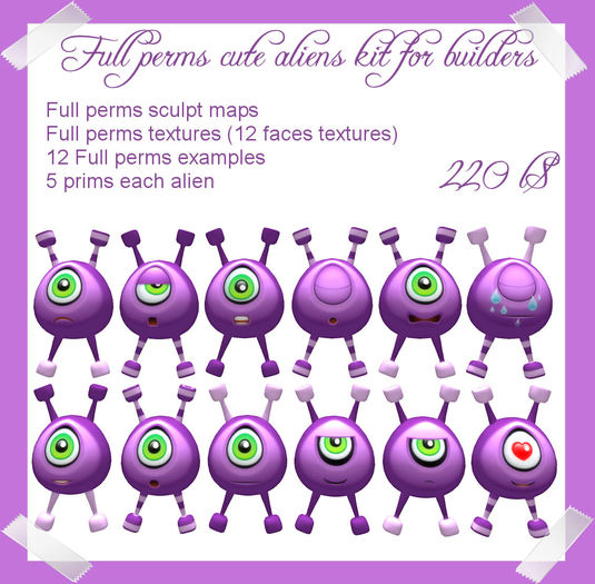 Full Perms cute alien kit for builders