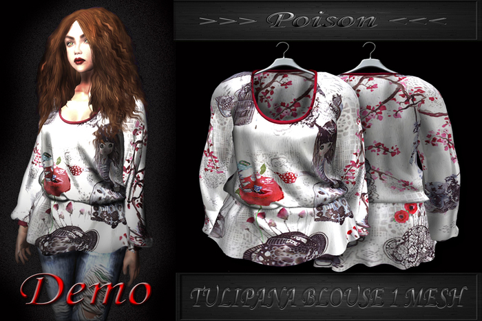 >>> Poison<<< >DEMO< TULIPANA BLOUSE 1_MESH