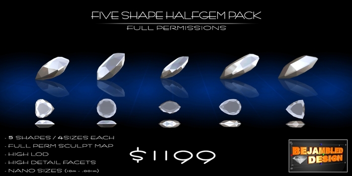Full Perm Sculpted HalfGem Pack