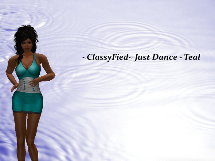 ~CF~ Just Dance Mini Dress - Teal