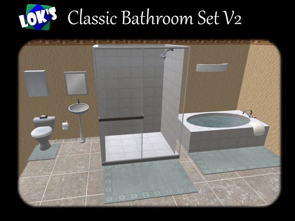 *Lok's* Classic Bathroom Set V2 (White Tile)