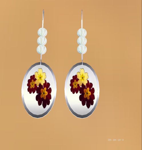 Primrose and pearl earrings