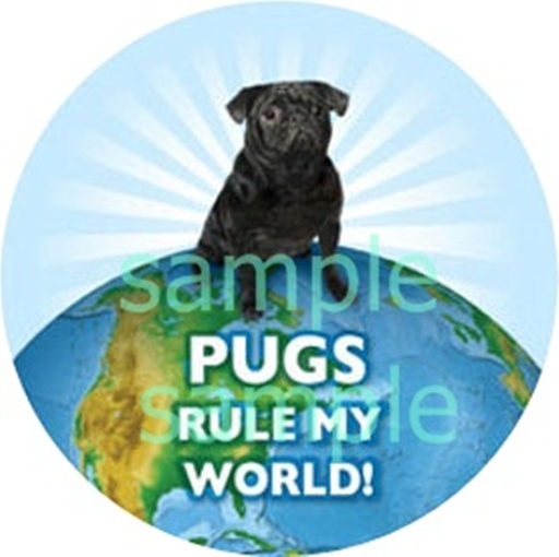 PUGS RULE MY WORLD (BLK PUG)