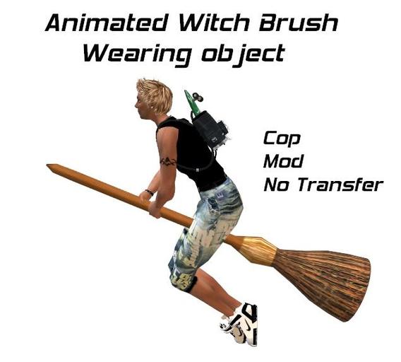 Wearable witchbrush animated