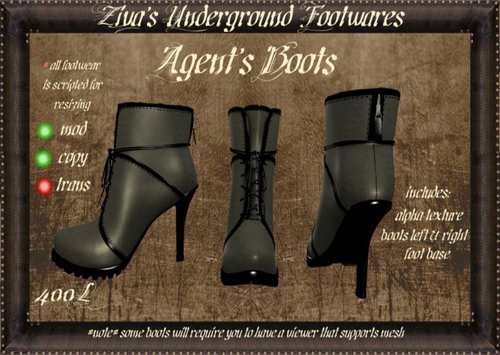 ~ZUF~ Agent Boots - Ladies