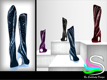 Suddenly Desing - Sequin Blue Boots