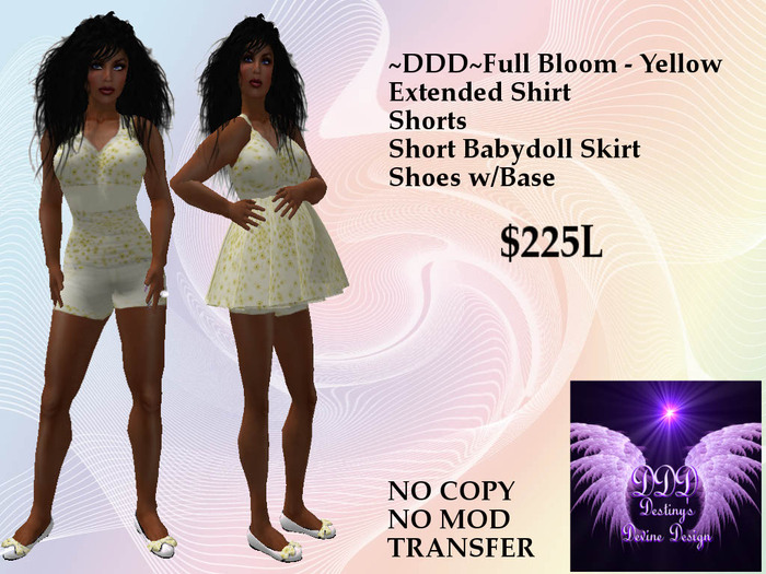 ~DDD~Full Bloom Outfit w/Shoes - Yellow