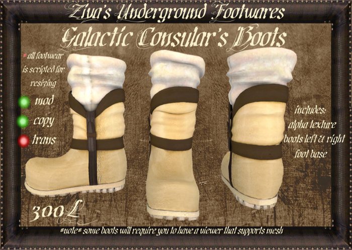 ~ZUF~ Galactic Consulars Boots - Ladies