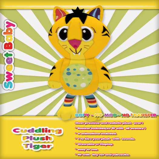 Sweet Baby - Cuddling Plush - Tiger