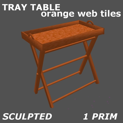 Halloween - tray table web tiles orange