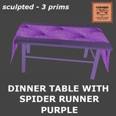 Halloween - dinner table with spider runner purple