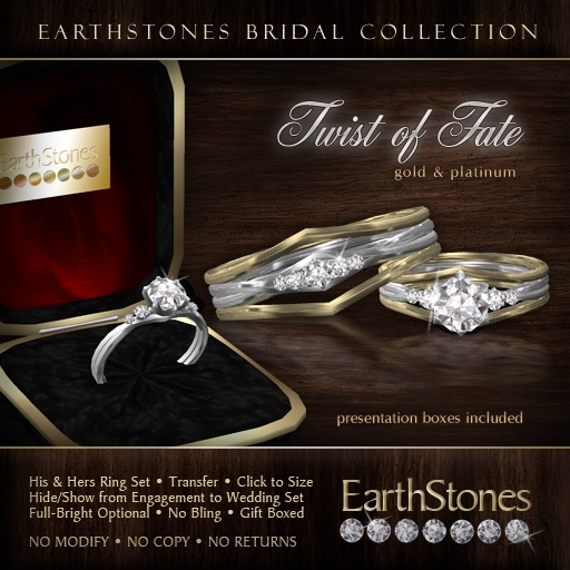 Second Life Marketplace EarthStones Bridal Twist of Fate Wedding