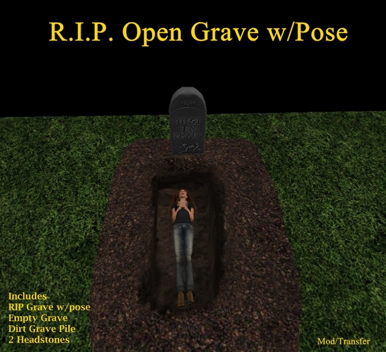 R.I.P. Open Grave w/pose + Extra Graves