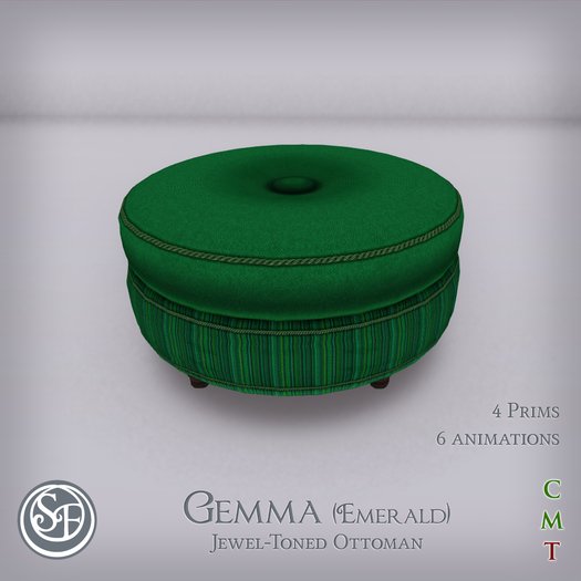 .:SF:. "Gemma" Ottoman (Emerald)