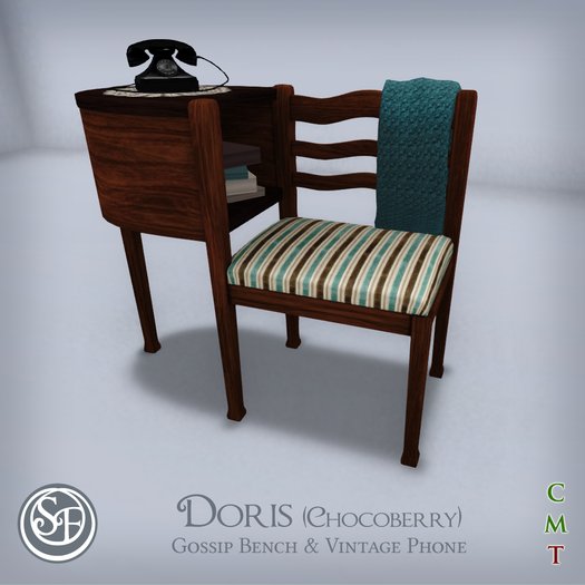 .:SF:. "Doris" Gossip Bench Set (Chocoberry)