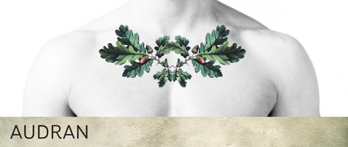 AUDRAN Unisex Collarbone Chest Tattoo 'Branching Out'