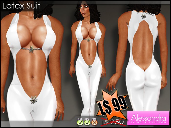 ALESSANDRA - Latex Suit WHITE