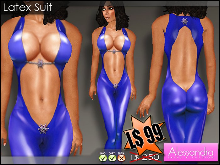 ALESSANDRA - Latex Suit BLUE
