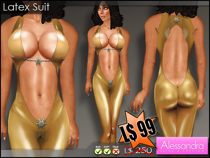 ALESSANDRA - Latex Suit GOLD