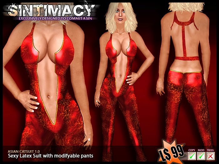 [SINTIMACY] LATEX ASIAN CATSUIT 1.0 RED