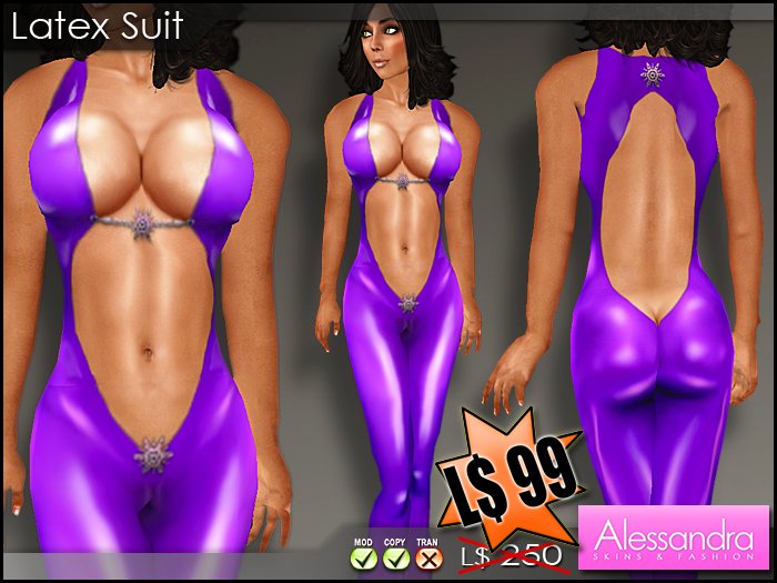 ALESSANDRA - Latex Suit PURPLE