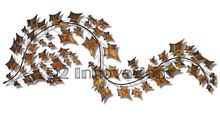 Golden Vine Metal Wall Decor