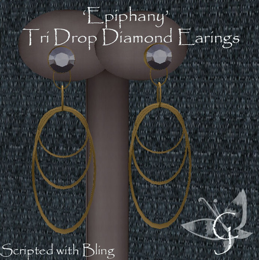 ::SSS:: Epiphany Triple Drop Diamond Earings (G)