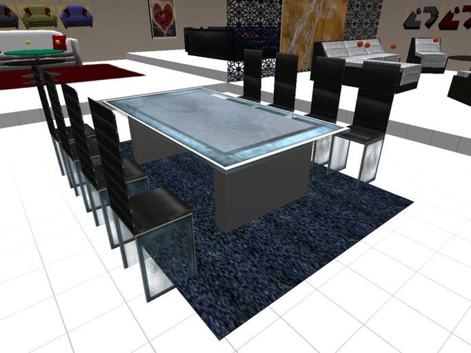 TABLE WITH 8 CHAIRS (11 SIT POSE)1 BOX
