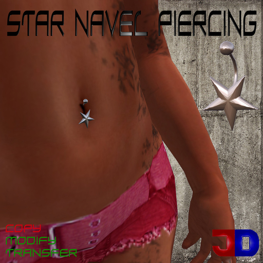 *JD* star navel piercing