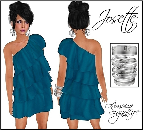 Amour Signature - Josette MESH Dress - Blue