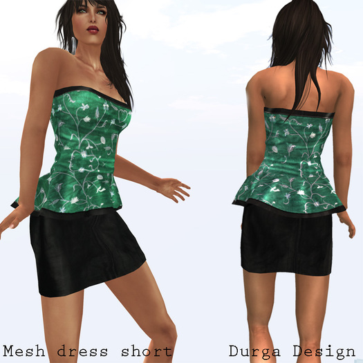 DEMO STRAPLESS MESH DRESS SHORT, Durga Design