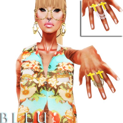 - B L E U - Amen! Chained Ring *Yellow Pack* (BOXED)