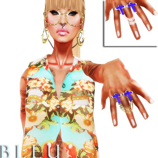 - B L E U - Amen! Chained Ring *Blue Pack* (BOXED)