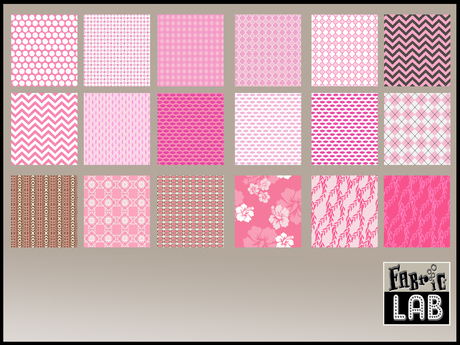 Pink Lab Texture Second Life Marketplace - Fabric Lab Seamless Pink Print Sampler ...