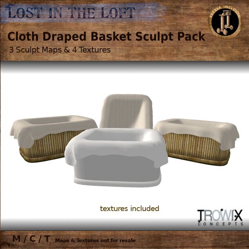 Trowix - Cloth Draped Basket Sculpt Pack