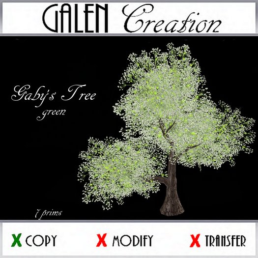 *** GALEN CREATION *** Gaby's Tree ( green )